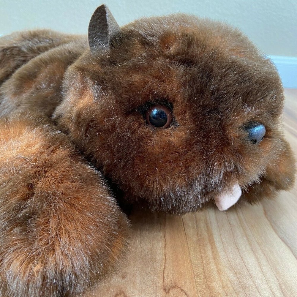 Purr-Fection by MJC Beaver Plush 19'' Soft Toy Stuffed Animal Brown